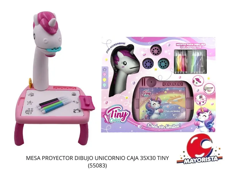 MESA PROYECTOR DIBUJO UNICORNIO CAJA 35X30 TINY (55083) KADA