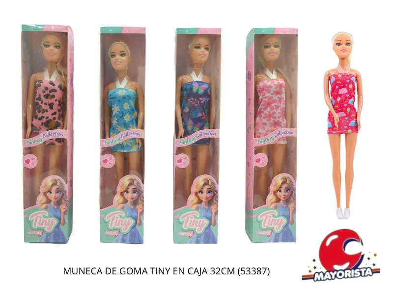 MUNECA DE GOMA TINY EN CAJA 32CM (53387) KADA