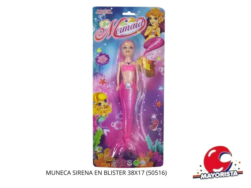 MUNECA SIRENA EN BLISTER 38X17 (50516) KADA