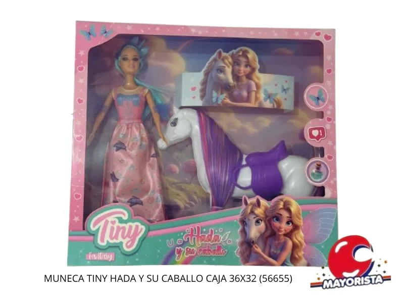 [7450077084473] MUNECA TINY HADA Y SU CABALLO CAJA 36X32 (56655) KADA