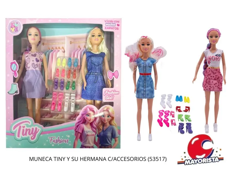 MUNECA TINY Y SU HERMANA C/ACCESORIOS (53517) KADA