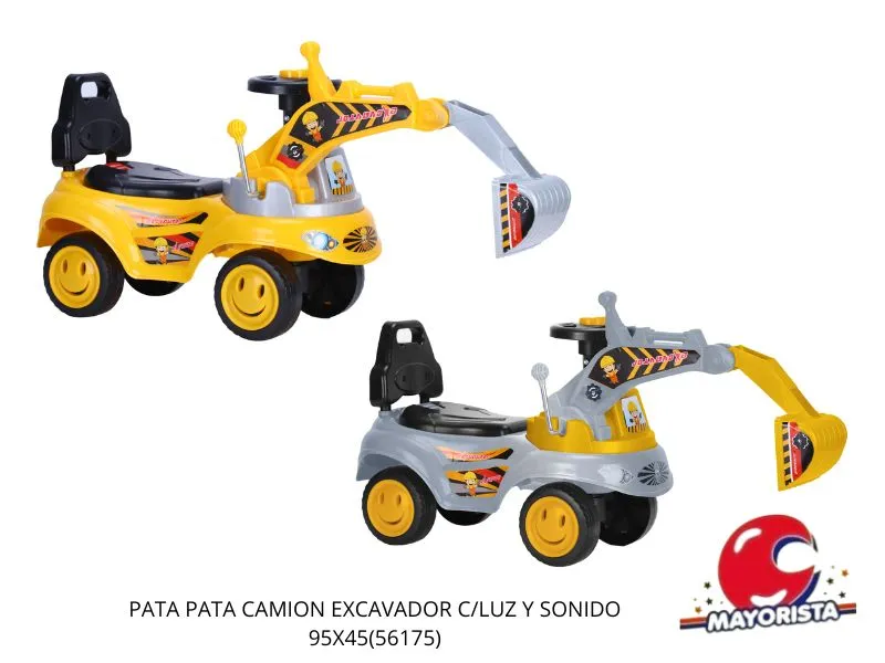 [7453105009189] PATA PATA CAMION EXCAVADOR C/LUZ Y SONIDO 95X45(56175) KADA