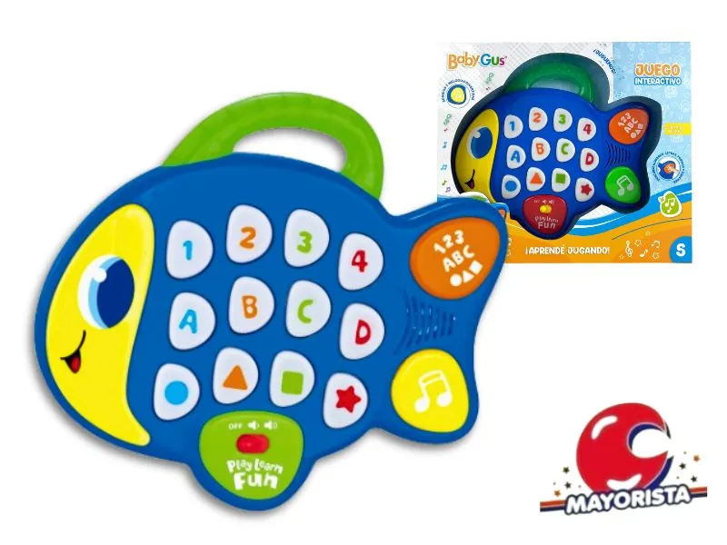 PECESITO INTERACTIVO C/LUZ Y SONIDO CAJA BABYGUS 30X22 (56995) KADA