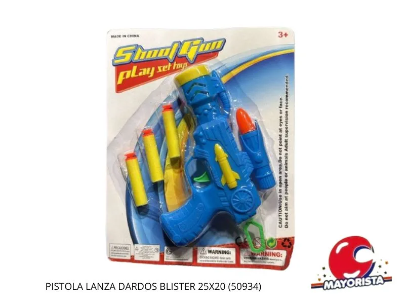 [7453077237030] PISTOLA LANZA DARDOS BLISTER 25X20 (50934) KADA