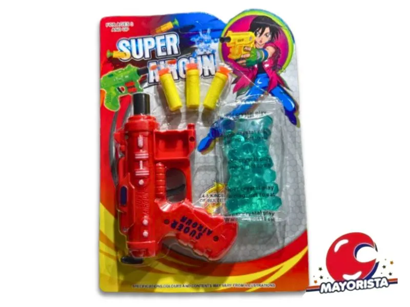 PISTOLA LANZA DARDOS Y BOLITAS HIDROGEL BLISTER 24X18 (50939) KADA