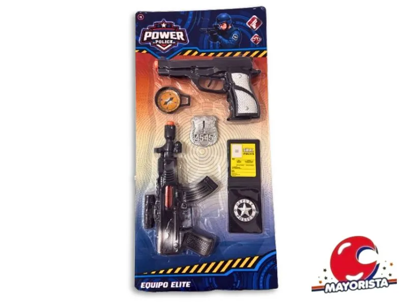 [7450077126777] SET DE POLICIA 5 PCS BLISTER 52X25 (53379) KADA