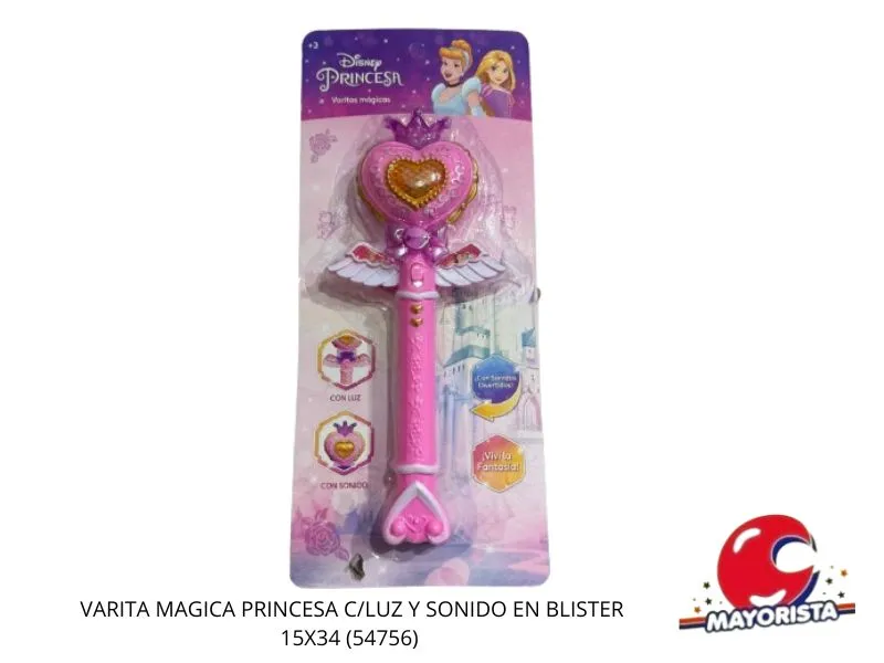 VARITA MAGICA PRINCESA C/LUZ Y SONIDO EN BLISTER 15X34 (54756) KADA