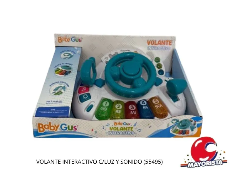 VOLANTE INTERACTIVO C/LUZ Y SONIDO (55495) KADA