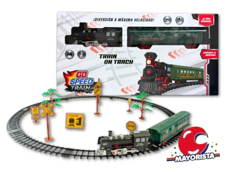PISTA DE TREN CON SONIDO Y LUCES CAJA 53X27 (51396) KADA