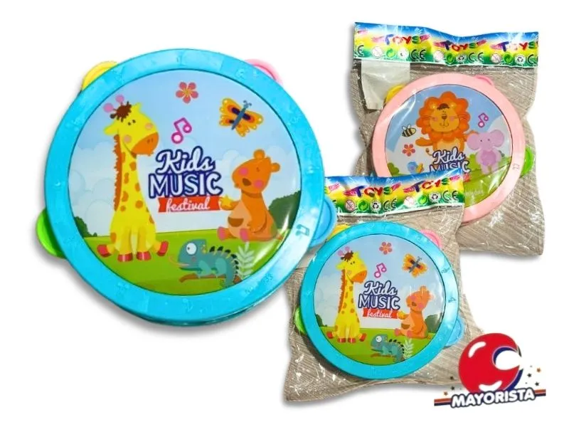 [7990500188496] PANDERETA PLASTICA KID MUSIC 14CM (SD18849) BERKMA