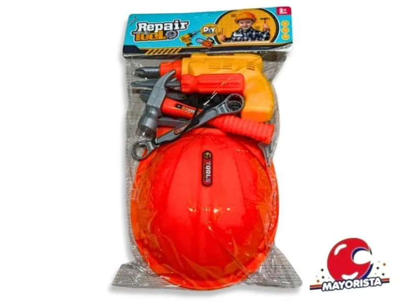 [7792025050308] SET DE HERRAMIENTAS 7 PCS CON CASCO BOLSA 40X20 (333H-3) BERKMA