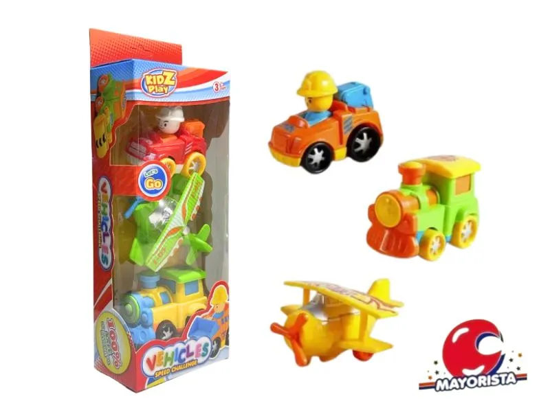 [7990500273284] SET DE VEHICULOS X 3 KIDZ PLAY CAJA 29X12 (SD27328) BERKMA