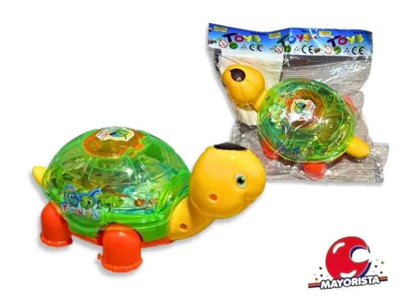 [7990500113177] TORTUGA CON LUZ PULLSTRING BOLSA 18X18 (SD11317) BERKMA