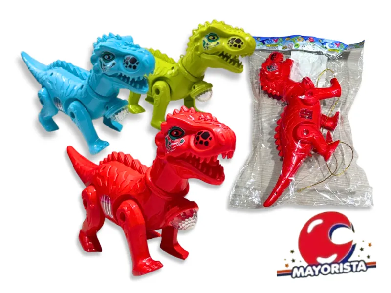 DINOSAURIO CON LUZ Y MOVIMIENTO BOLSA 32X22 (SD11317BIS) BERKMA