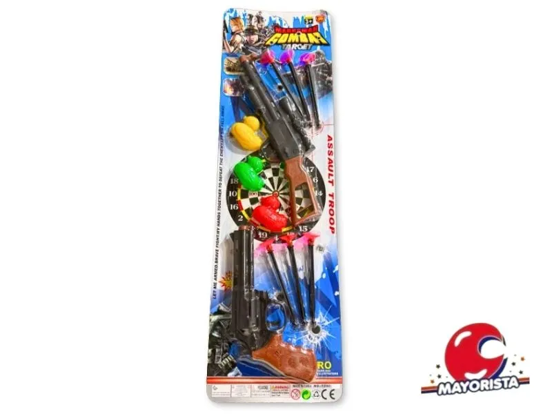 [7990500210944] ESCOPETA Y PISTOLA LANZA DARDOS C/PATITOS BLISTER 50X15 (SD21094) BERKMA