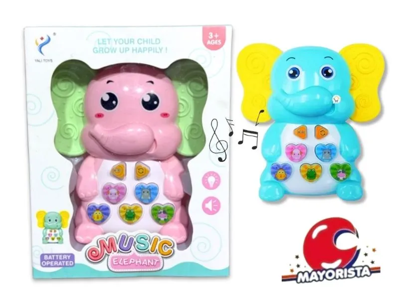 [7792025050094] PIANO INFANTIL MUSICAL ELEFANTE CAJA 18X15 (SD25464) BERKMA