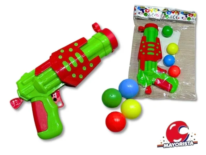 [7990500243546] PISTOLA LANZA PELOTAS BOLSA 20X15 (SD24354) BERKMA