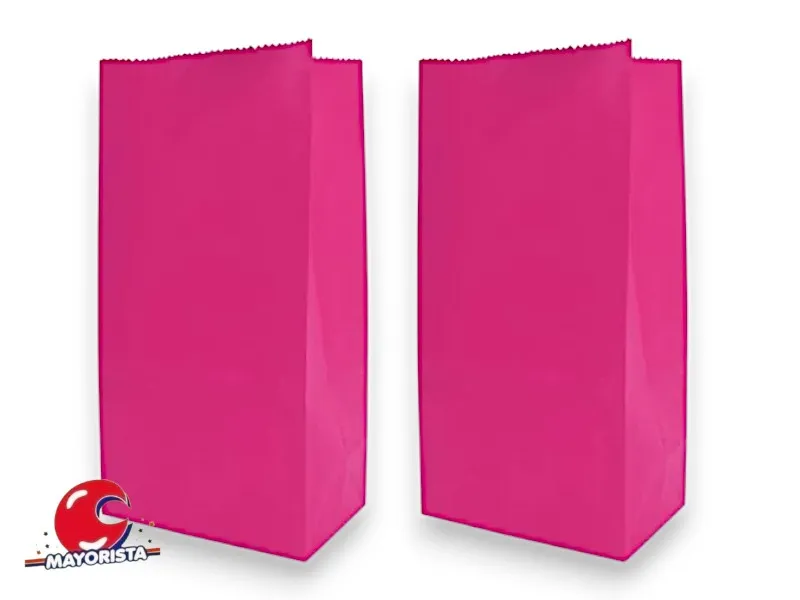 [2392] BOLSITA PAPEL X 10 FUCSIA LISA 15X25X8 (EVACOR)