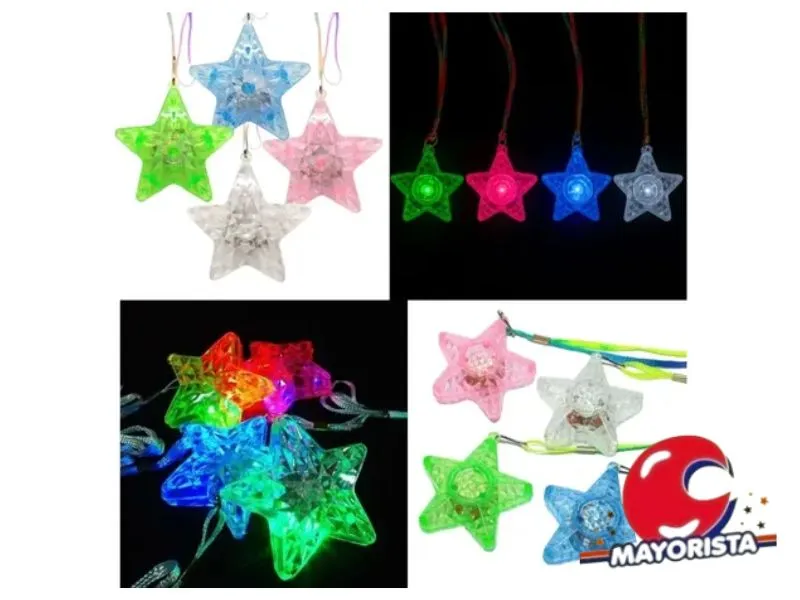 COLGANTE C/LUZ ACRILICO ESTRELLA (YJ0329) YJ IMPORT
