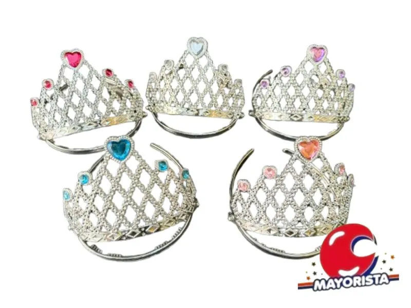 CORONA PRINCESA 2 PZAS PLATEADA (YJ0632) YJ IMPORT