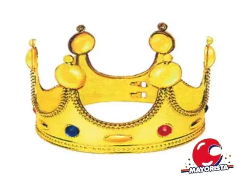 CORONA REINA GRANDE C/DIAMANTES DORADA/PLATA 55CM (YJ0725/ZLE-CO-06-02) YJ IMPORT