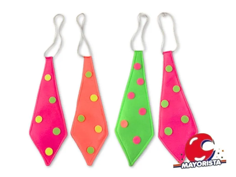 CORBATA TELA FLUO CON LUNARES 39 CM (116) SCRAFT