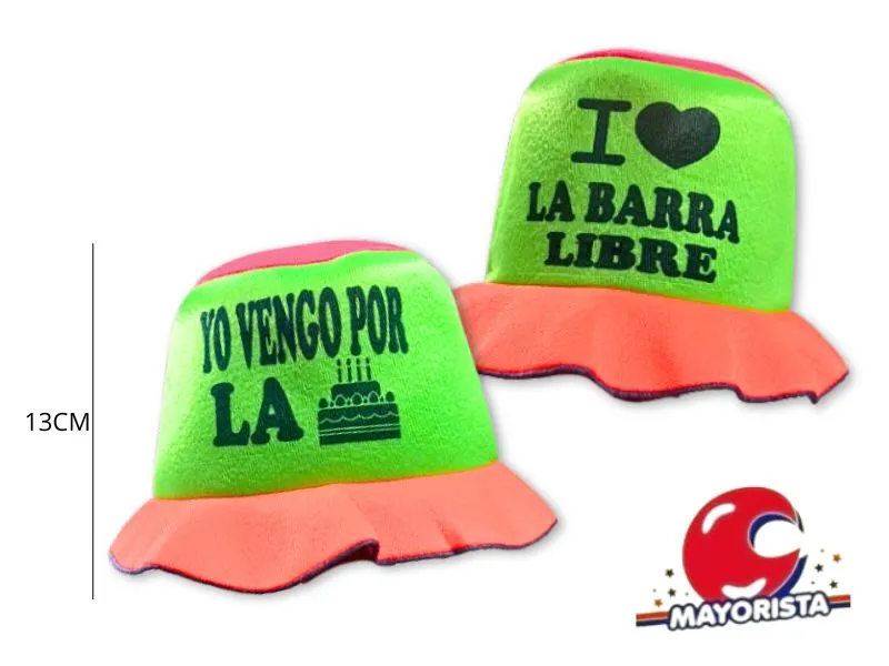 GALERA 13 CM FLUO CON FRASES (369) SCRAFT