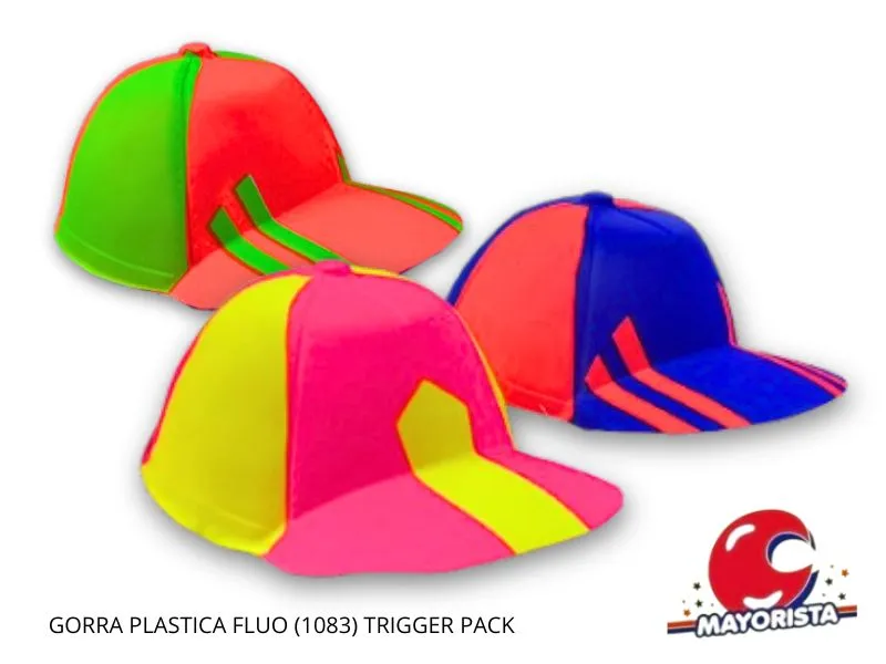 GORRA PLASTICA FLUO (1083) TRIGGER PACK