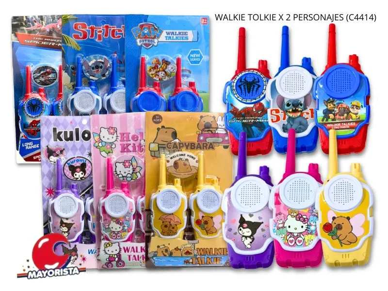 WALKIE TALKIE X 2 PERSONAJES (1568-18) WILY