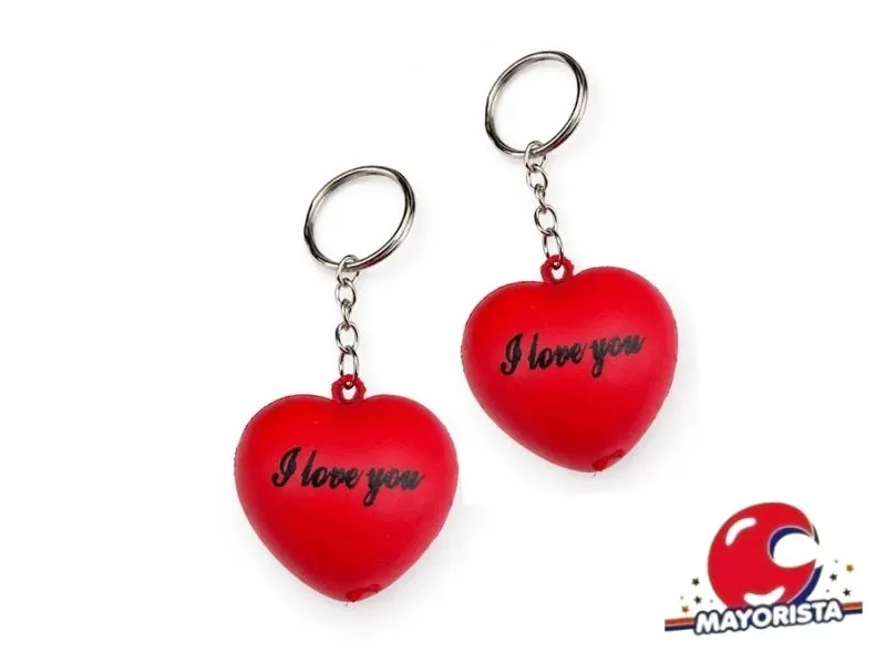LLAVERO DE GOMA CORAZON (MR498) SHOP