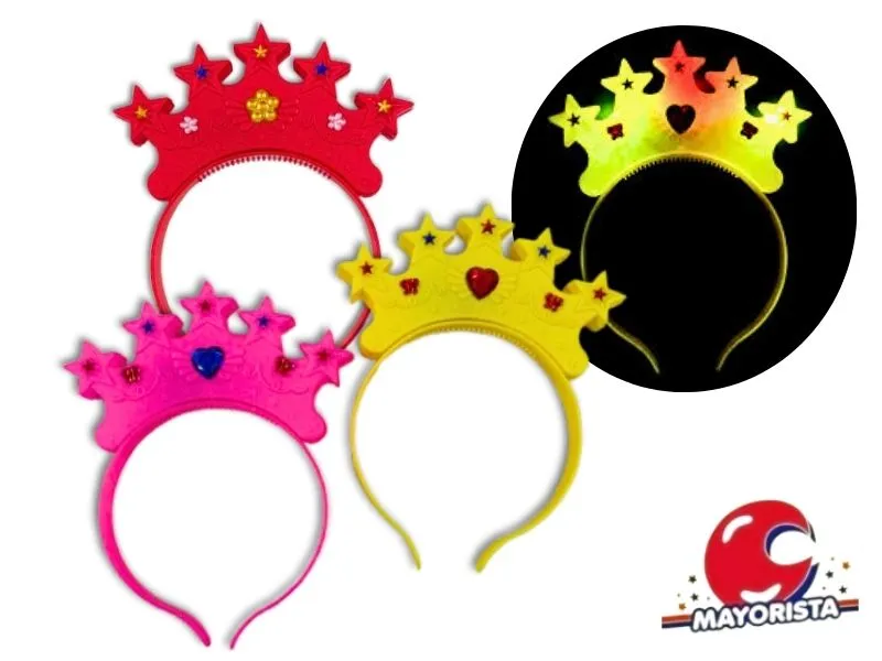 VINCHA C/LUZ CORONA ESTRELLA CORAZON (CAK801) SHOP