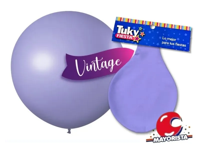 GLOBO PINATA MEGA X1 VINTAGE LAVANDA - TUKY