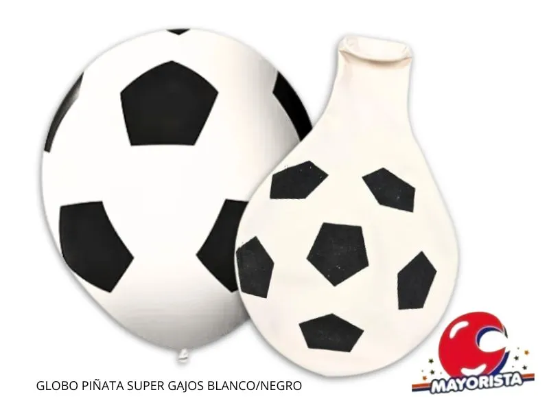GLOBO PINATA SUPER GAJOS BLANCO/NEGRO - TUKY