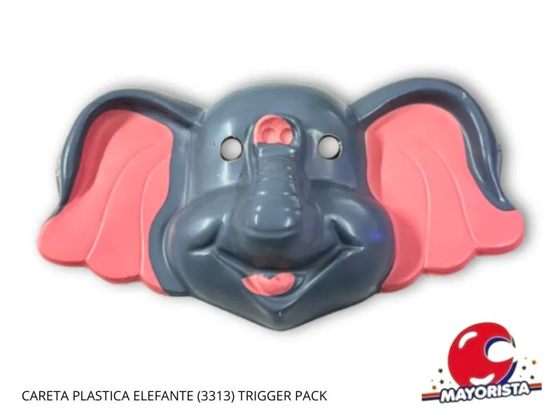 CARETA PLASTICA ELEFANTE (3313) TRIGGER PACK