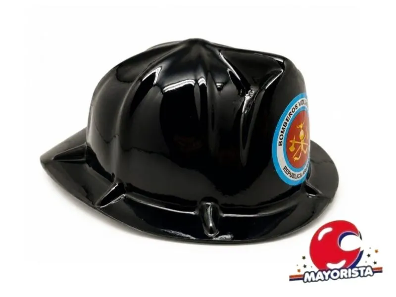 CASCO PLASTICO BOMBERO NEGRO (1084N) TRIGGER PACK