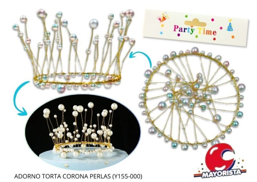 [5297] ADORNO TORTA CORONA PERLAS (Y155-000) CHG