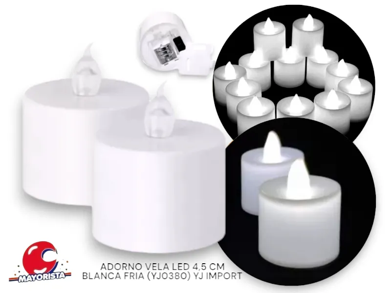 [8034107002669] ADORNO VELA LED 4,5 CM BLANCA (ZLE-LPV-01-01BL/YJ0380) ERIK