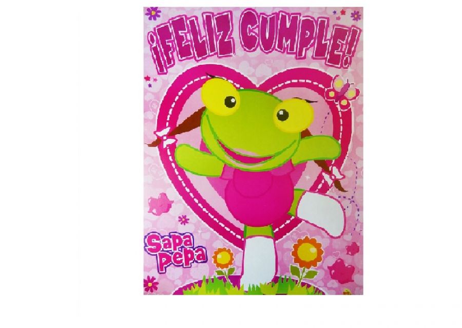 [3513] AFICHE FELIZ CUMPLE X 2 SAPA PEPA - OTERO