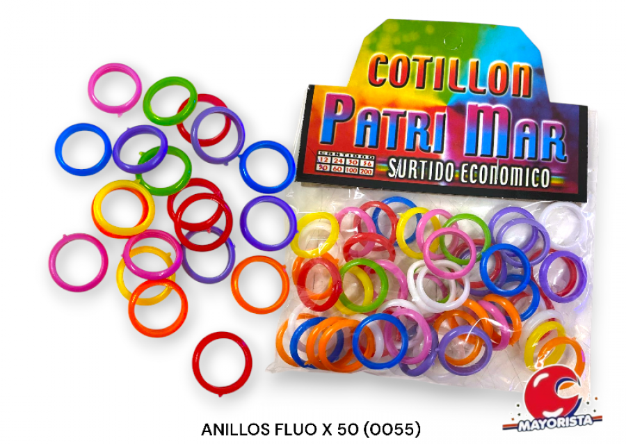 [2636] ANILLOS FLUO X 50 (0055) PATRIMAR