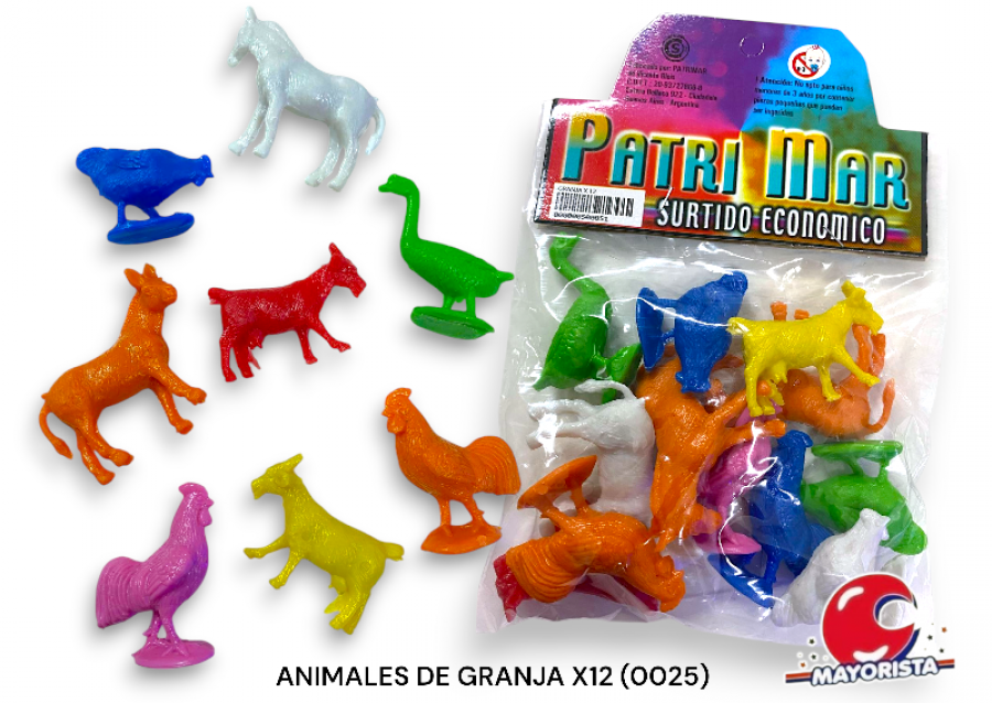 [000000500051] ANIMALES DE GRANJA X12 (0025) PATRIMAR
