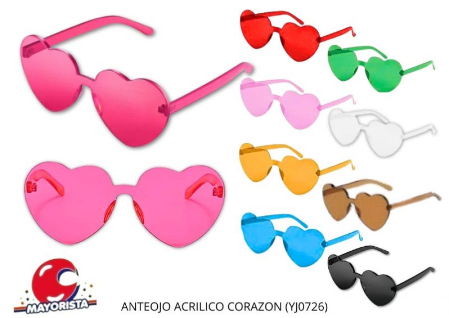 [6900099270268] ANTEOJO ACRILICO CORAZON (YJ0041) YJ IMPORT