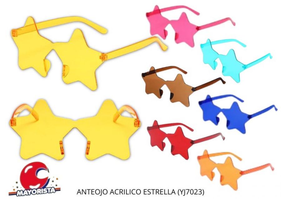 [6900099270237] ANTEOJO ACRILICO ESTRELLA (YJ0040) YJ IMPORT