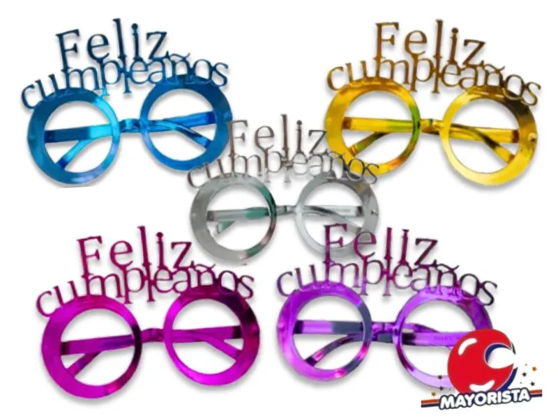 [5002] ANTEOJO METALIZADO FELIZ CUMPLEANOS (ZLE-CAN-10-01) ERIK