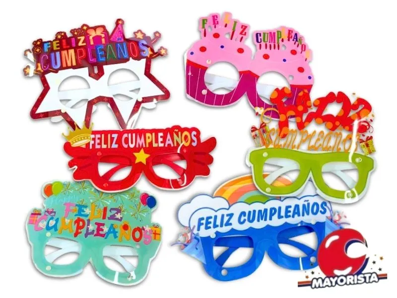 [3319] ANTEOJO PLASTICO ACETATO FELIZ CUMPLE VS MODELOS (ZLE-CAN-20-01) ERIK