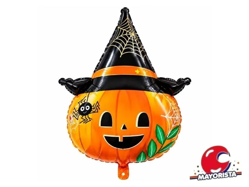 GLOBO MYLAR SILUETA CALABAZA CON GORRO NEGRO (C2261) CHG