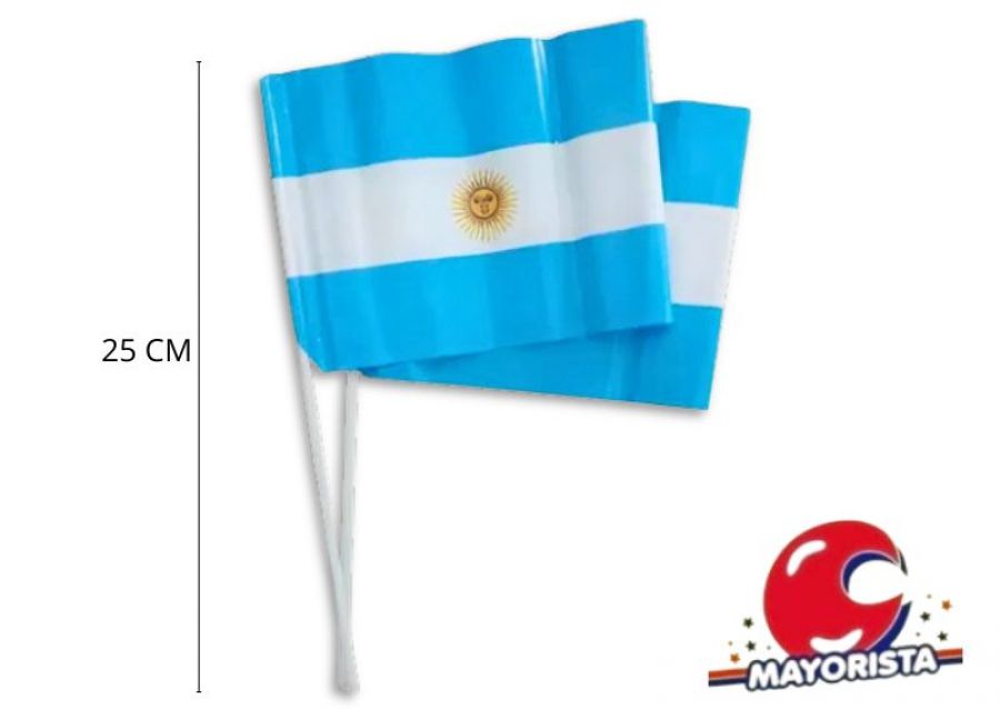 [2914] BANDERA ARGENTINA PLASTICA  25X15 C/SOL (ARG16) ANTONIO