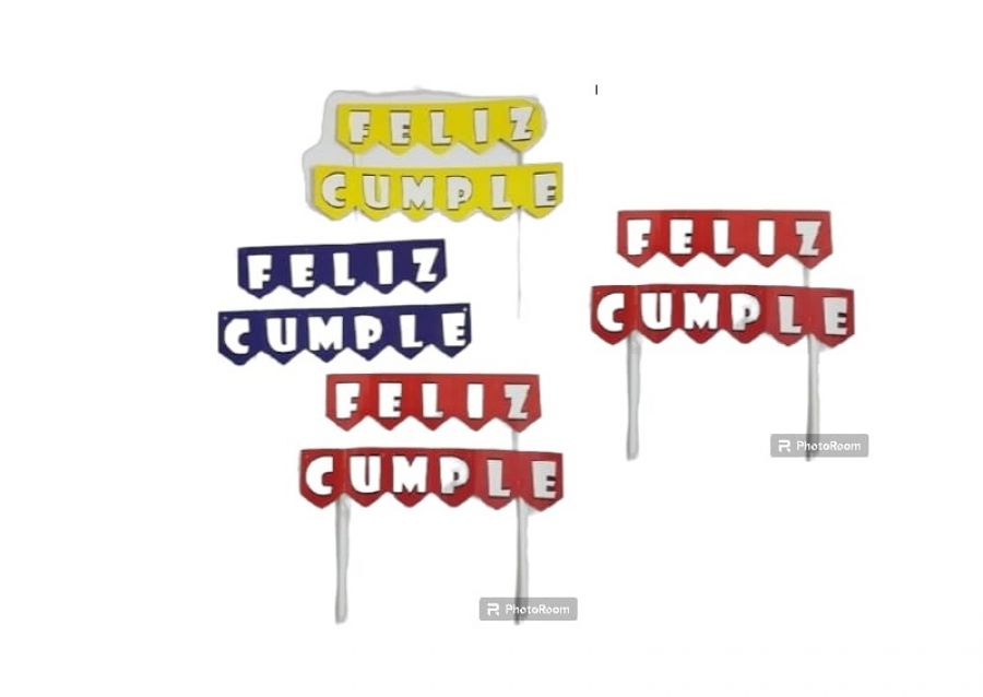[3923] BANDERIN TORTA CARTON FELIZ CUMPLEANOS (DANY)
