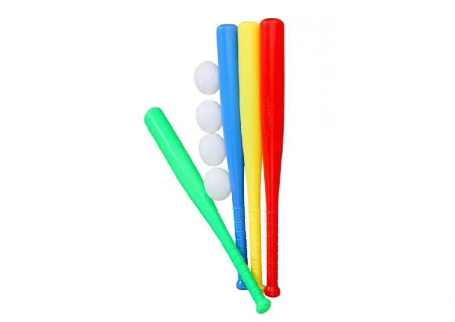 BATE PLASTICO 75 CM + 2 PELOTAS EN BOLSA - TACAMAN