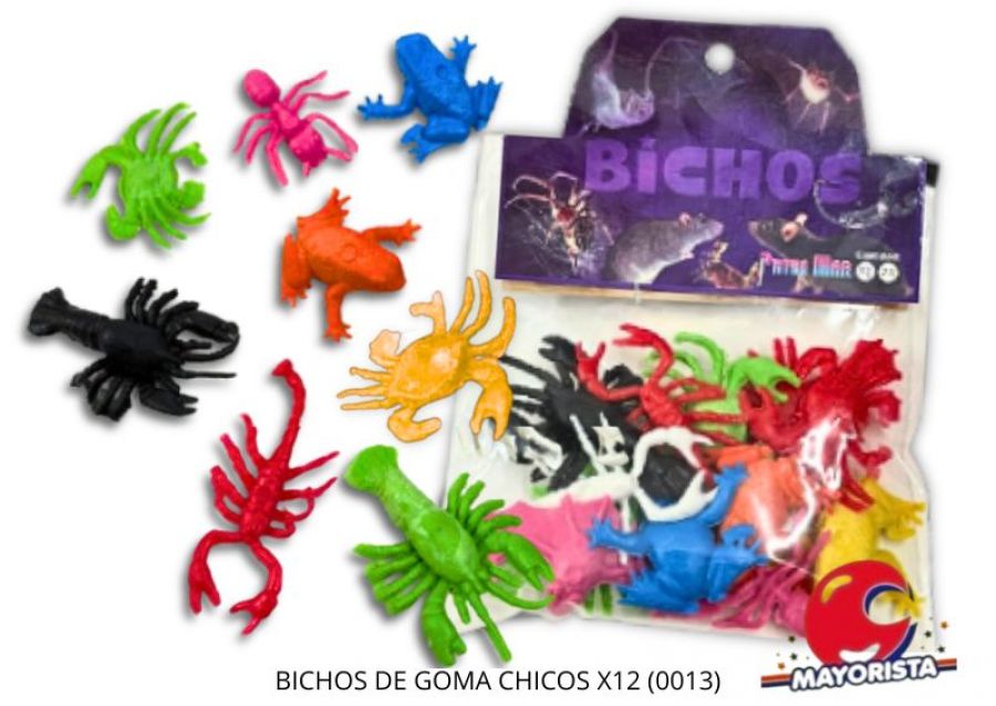 [1120] BICHOS DE GOMA CHICOS X12 (0013) PATRIMAR