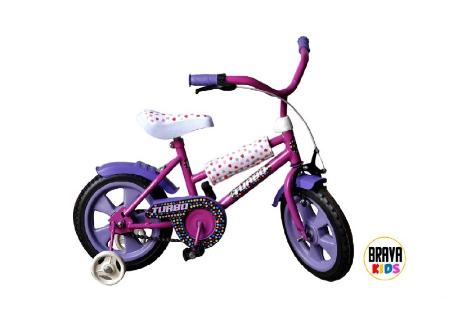 [6073] BICICLETA BMX R12 ROSA Y LILA (BRAVA)